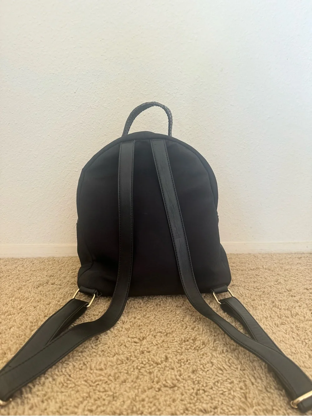 Tommy Hilfiger Black Mini Backpack with Gold Detail